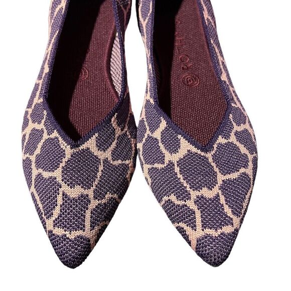 Rothys The Point Violet Giraffe‎ Retired!! Women’s Size 10.5 Safari Animal Print - Picture 12 of 12